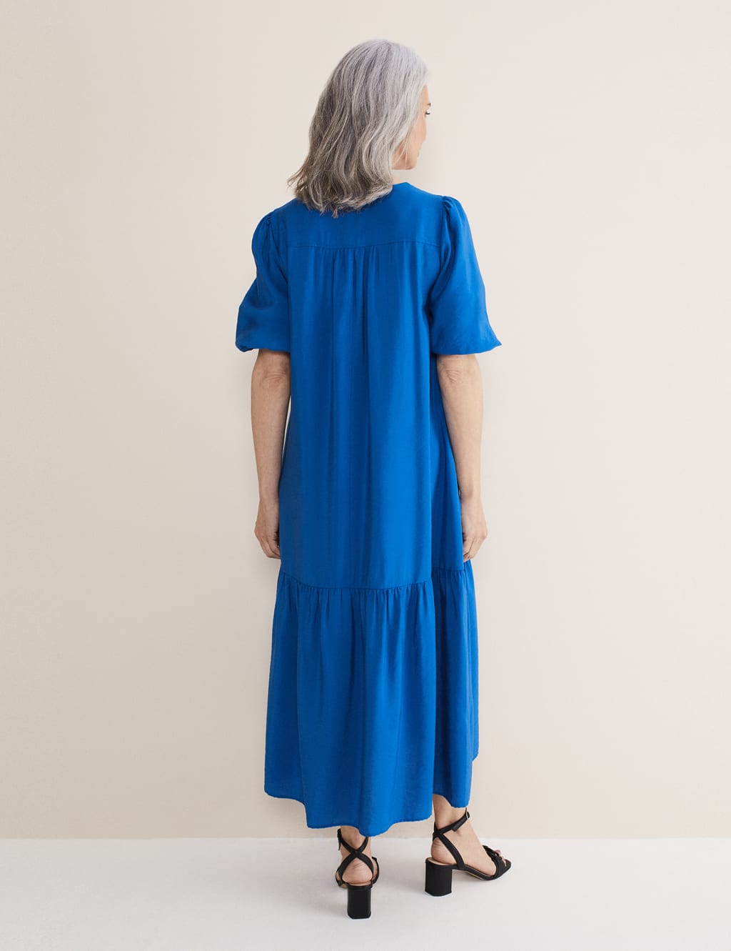 V-Neck Midi Tiered Dress image 2
