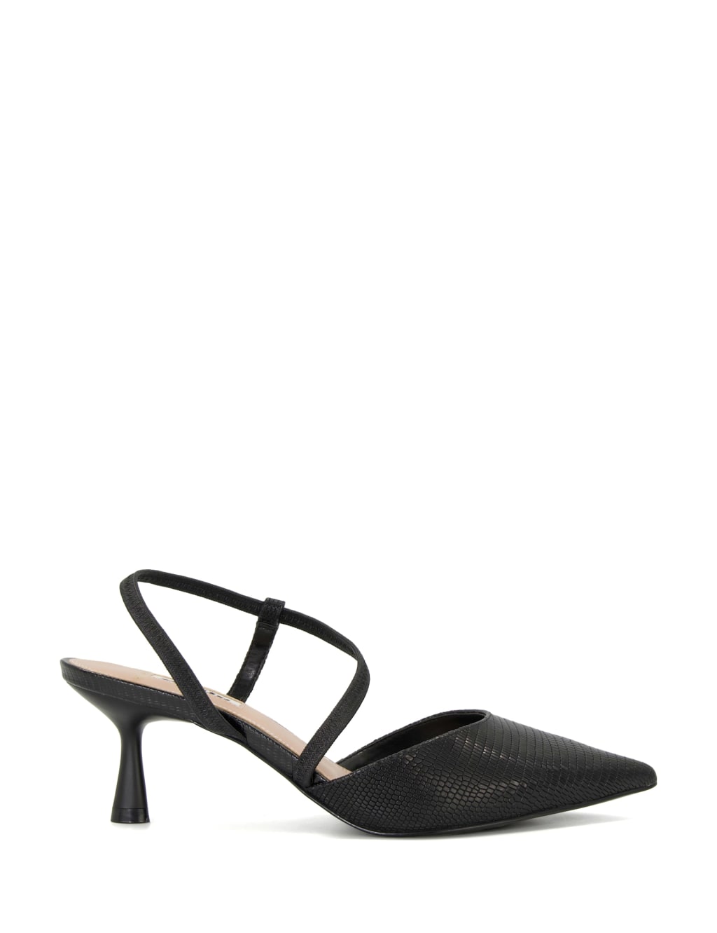Wide Fit Leather Kitten Heel Court Shoes image 1