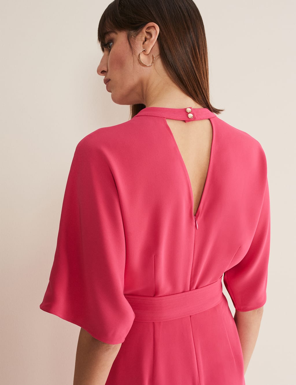 Belted Short Sleeve Cropped Jumpsuit image 5