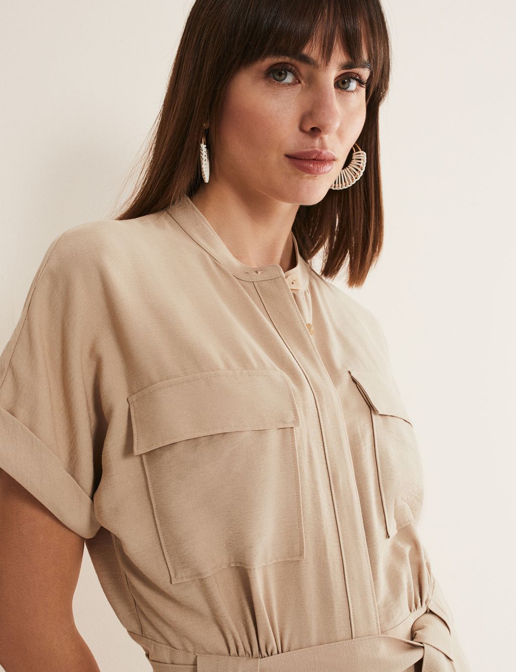 Belted Cropped Utility Jumpsuit image 5