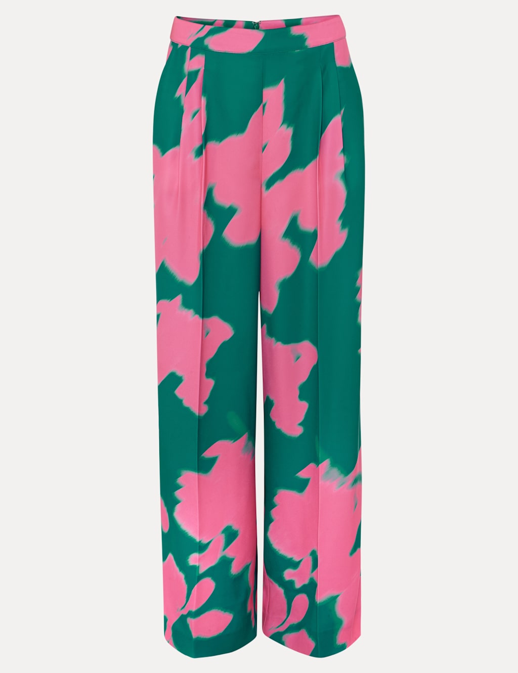 Printed Pleat Front Wide Leg Trousers image 2