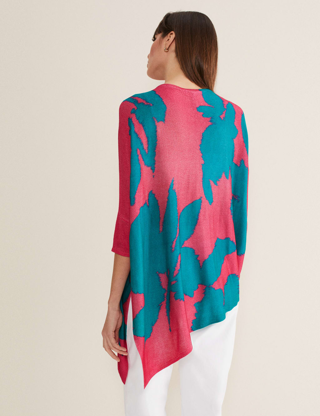 Floral Round Neck Split Hem Jumper image 4