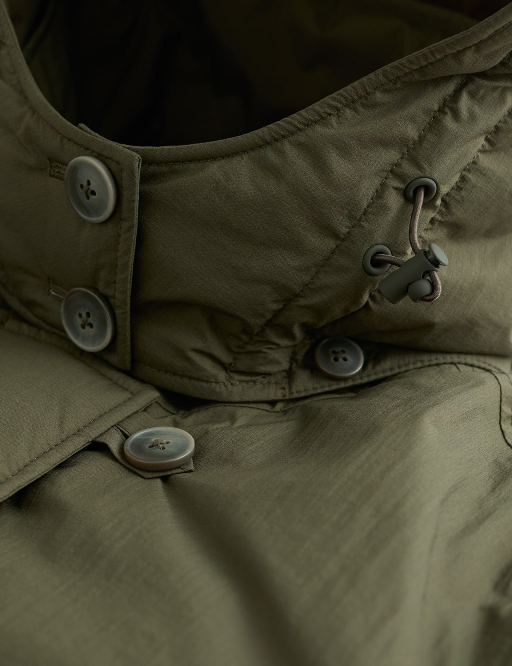 Waterproof Padded Hooded Longline Raincoat image 9