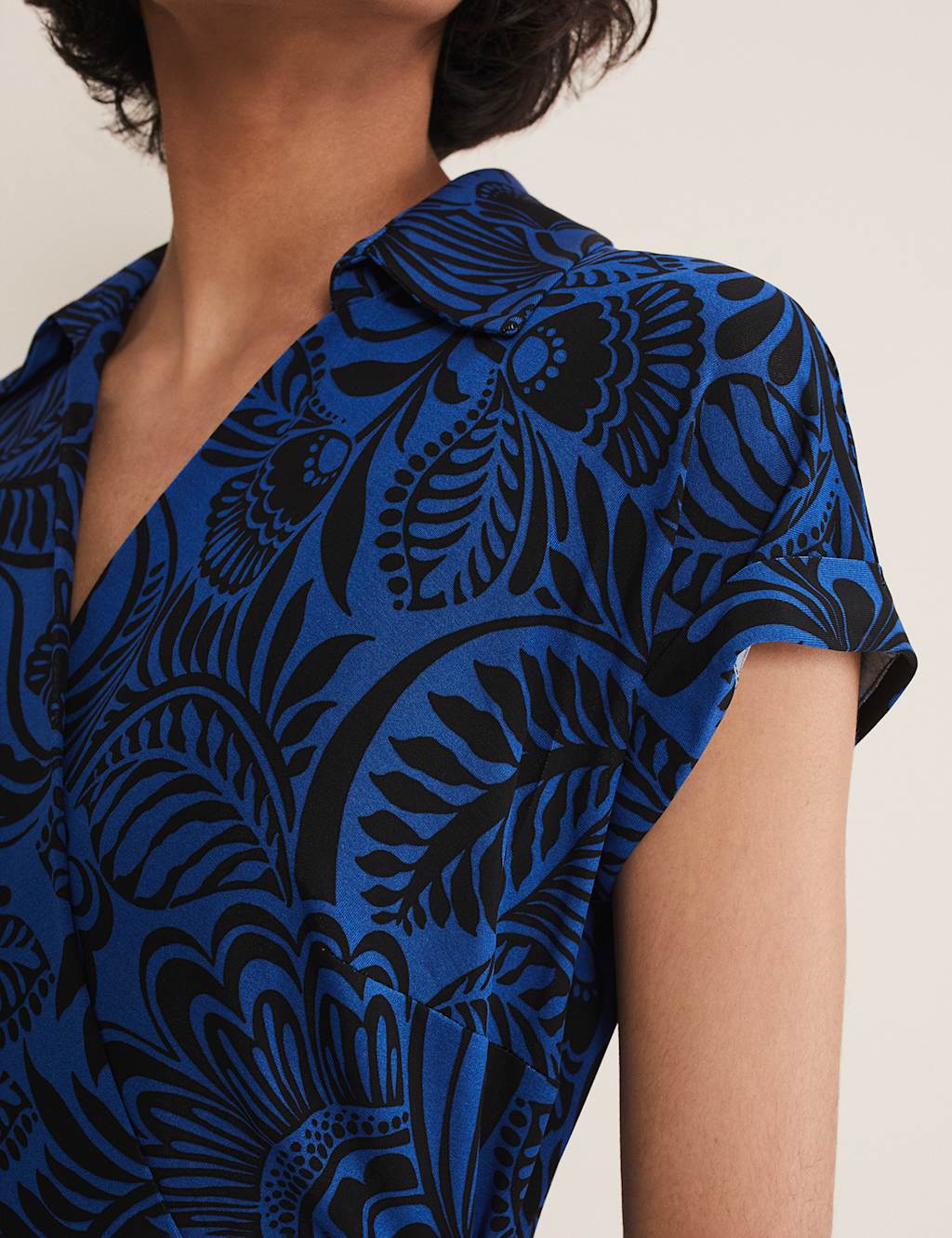 Floral V-Neck Midi Wrap Dress image 2