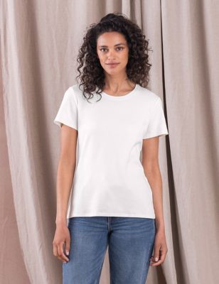 Celtic & Co. Women's Pure Cotton T-Shirt - 14 - Light Cream, Light Cream