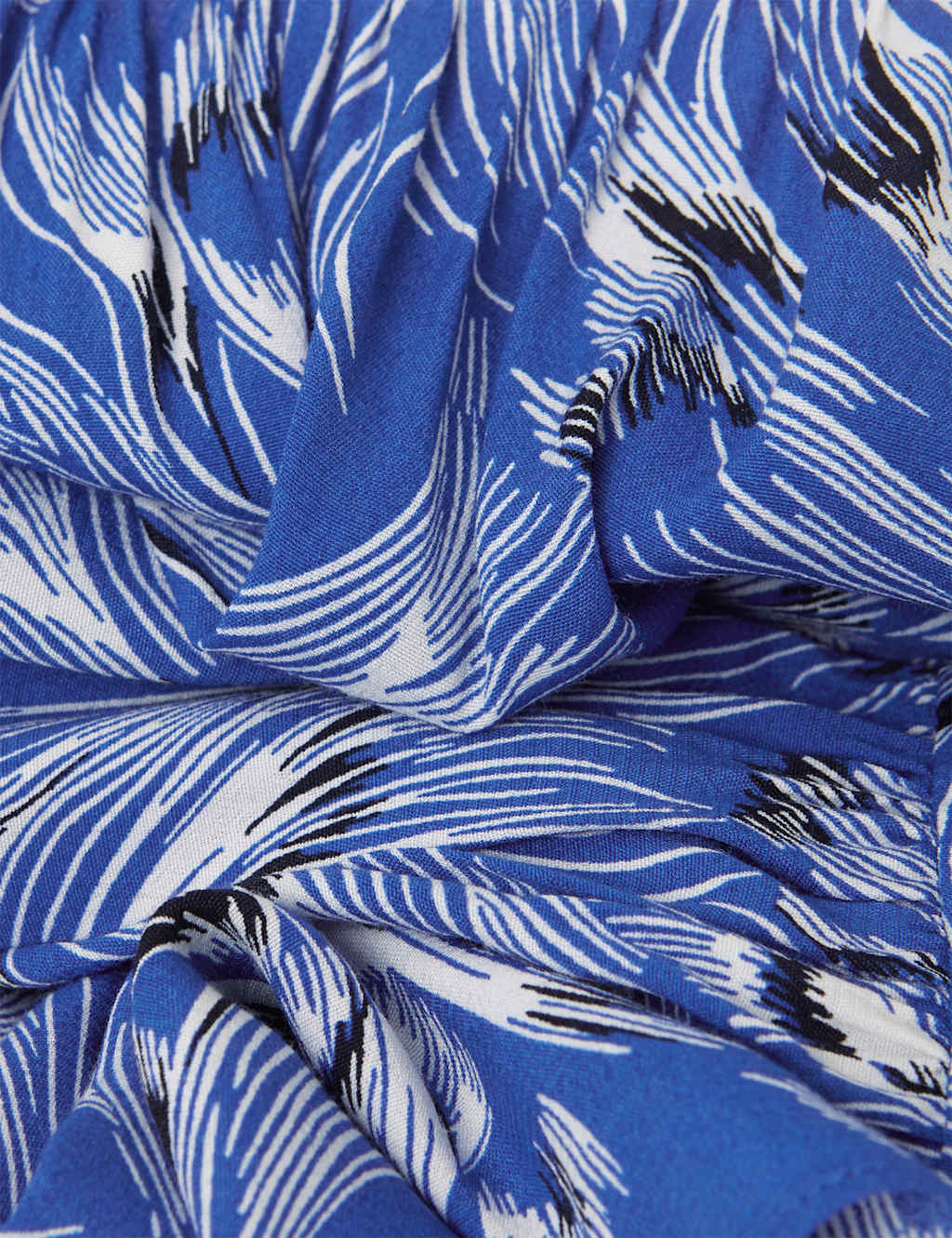 Leaf Print Round Neck Blouse image 4