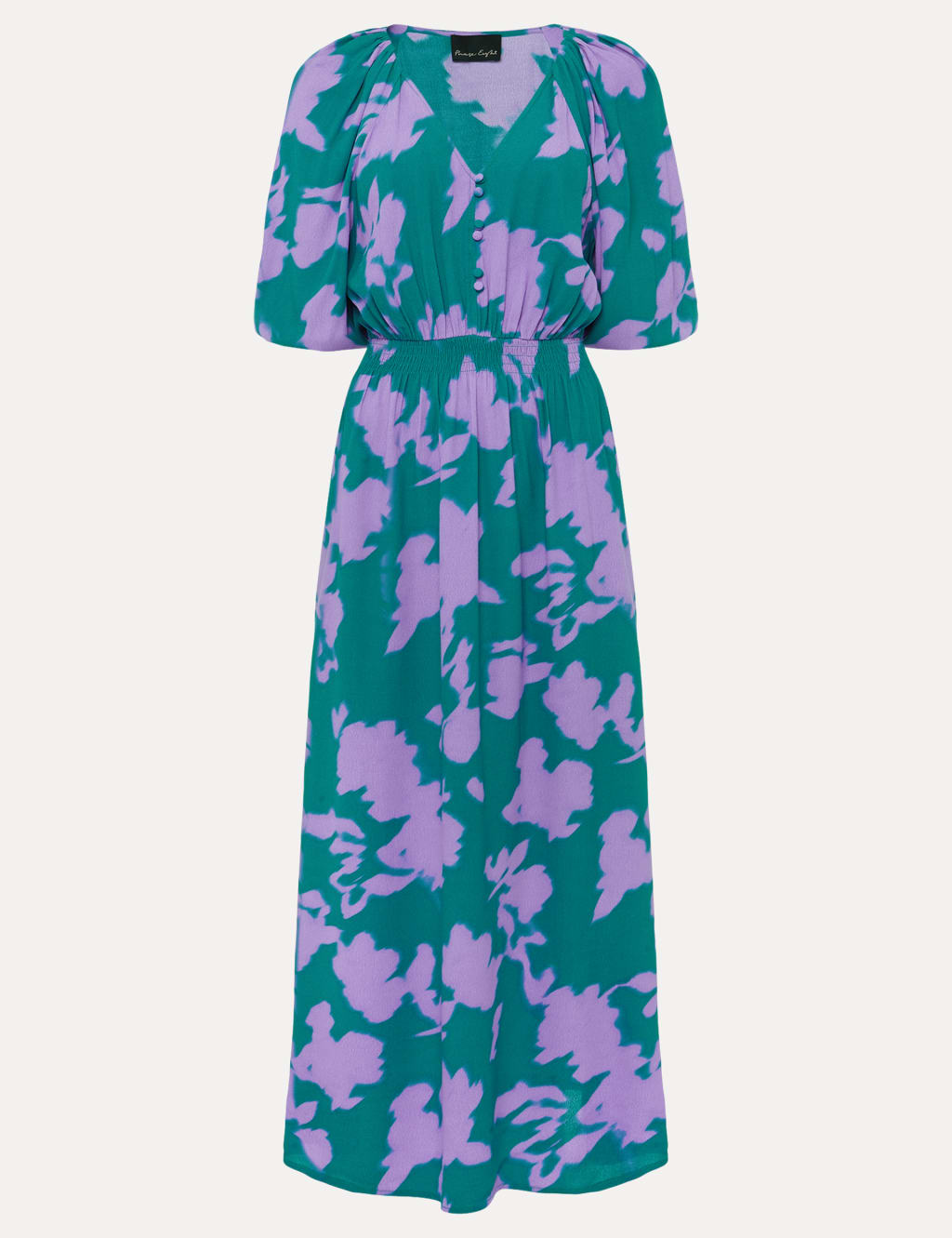 Printed V-Neck Midaxi Tea Dress image 2