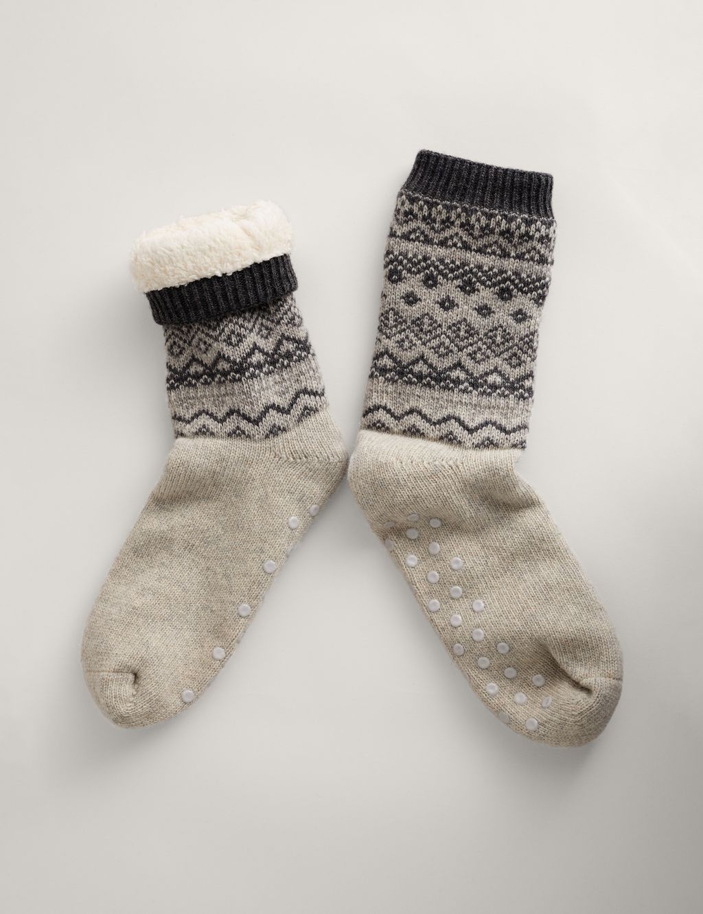 Wool Rich Fair Isle Ankle High Socks image 1
