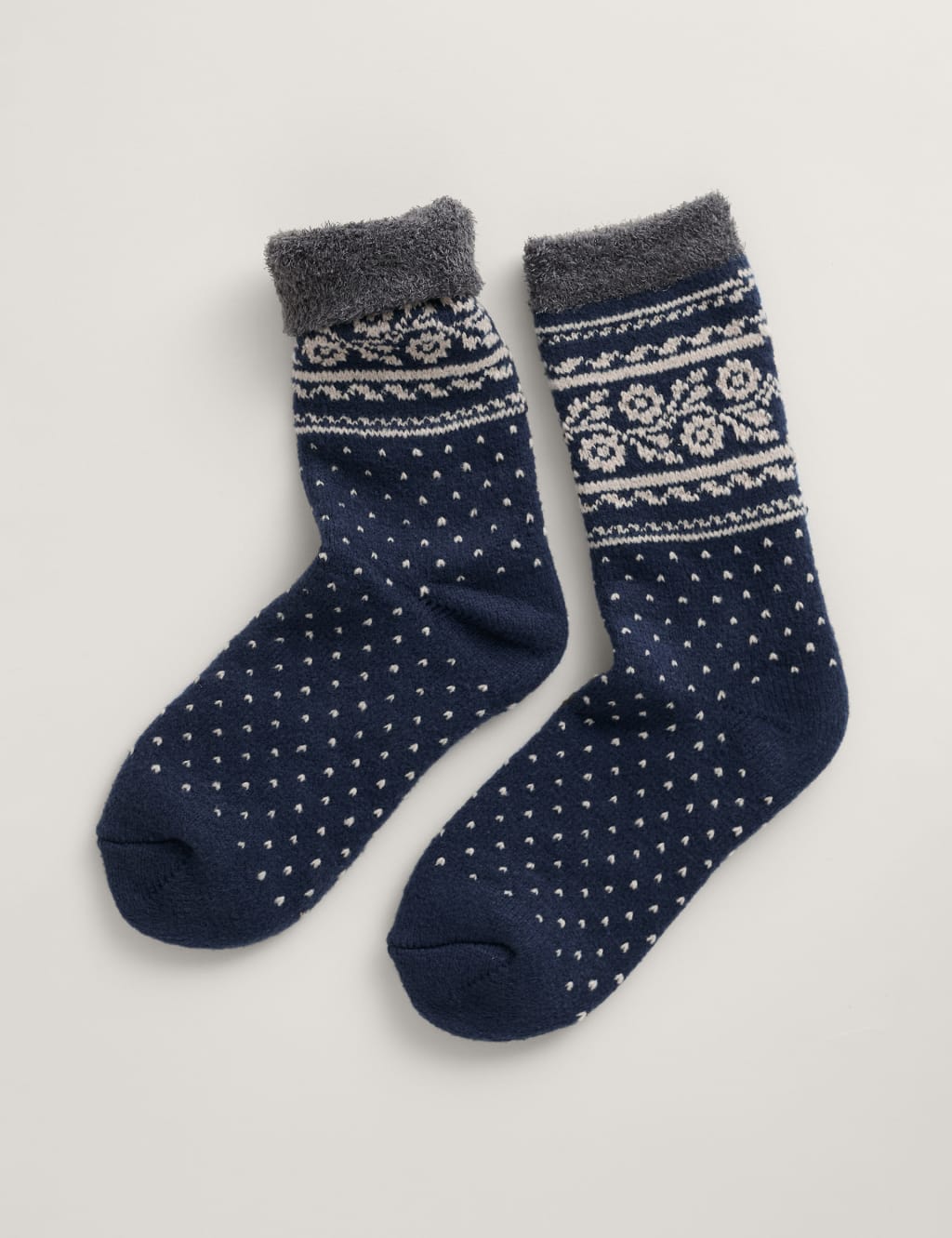 Floral Spot Fluffy Socks image 1