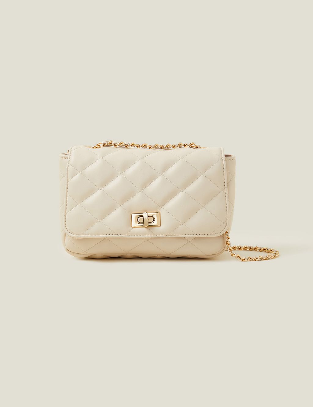 Quilted Chain Strap Cross Body Bag