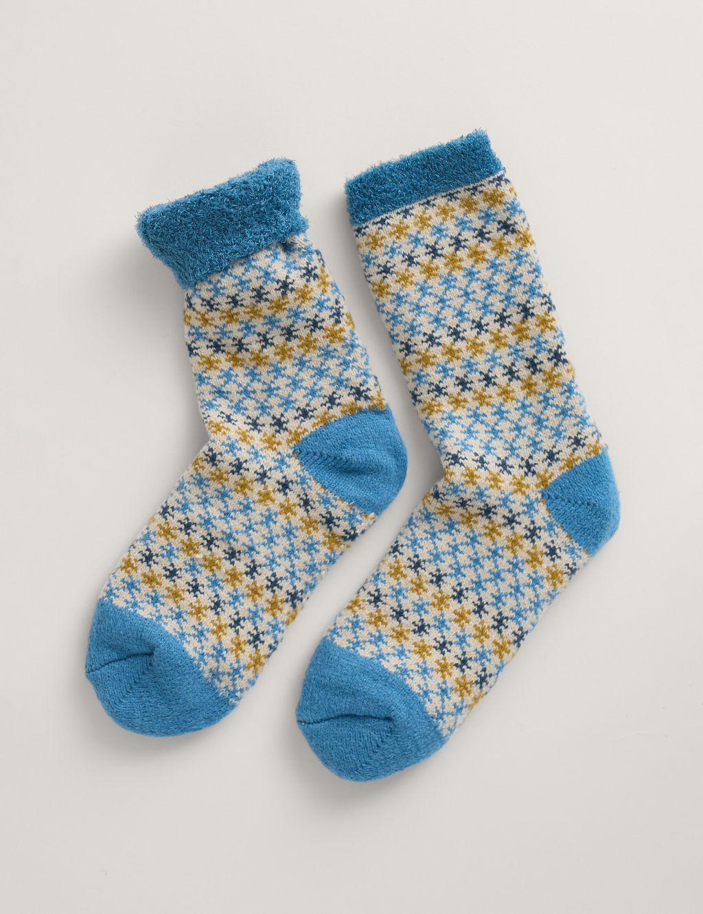 Fair Isle Fluffy Socks image 1