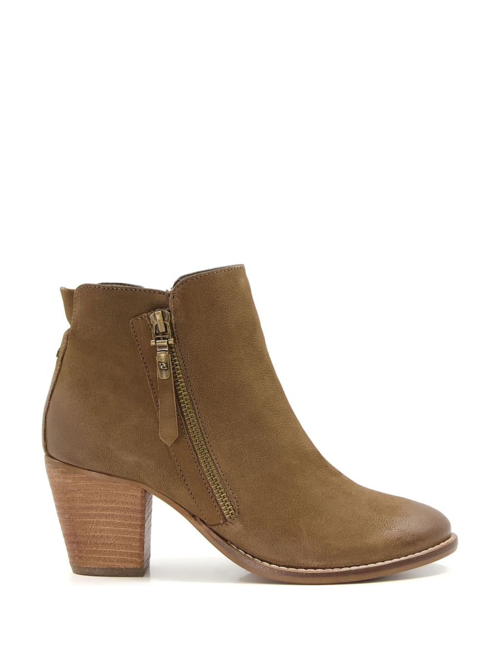 Suede Block Heel Ankle Boots image 1