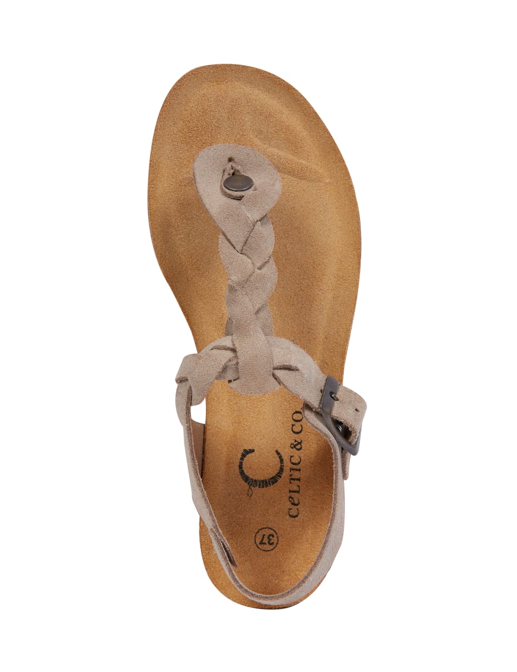 Suede Woven Ankle Strap Flat Sandals image 6