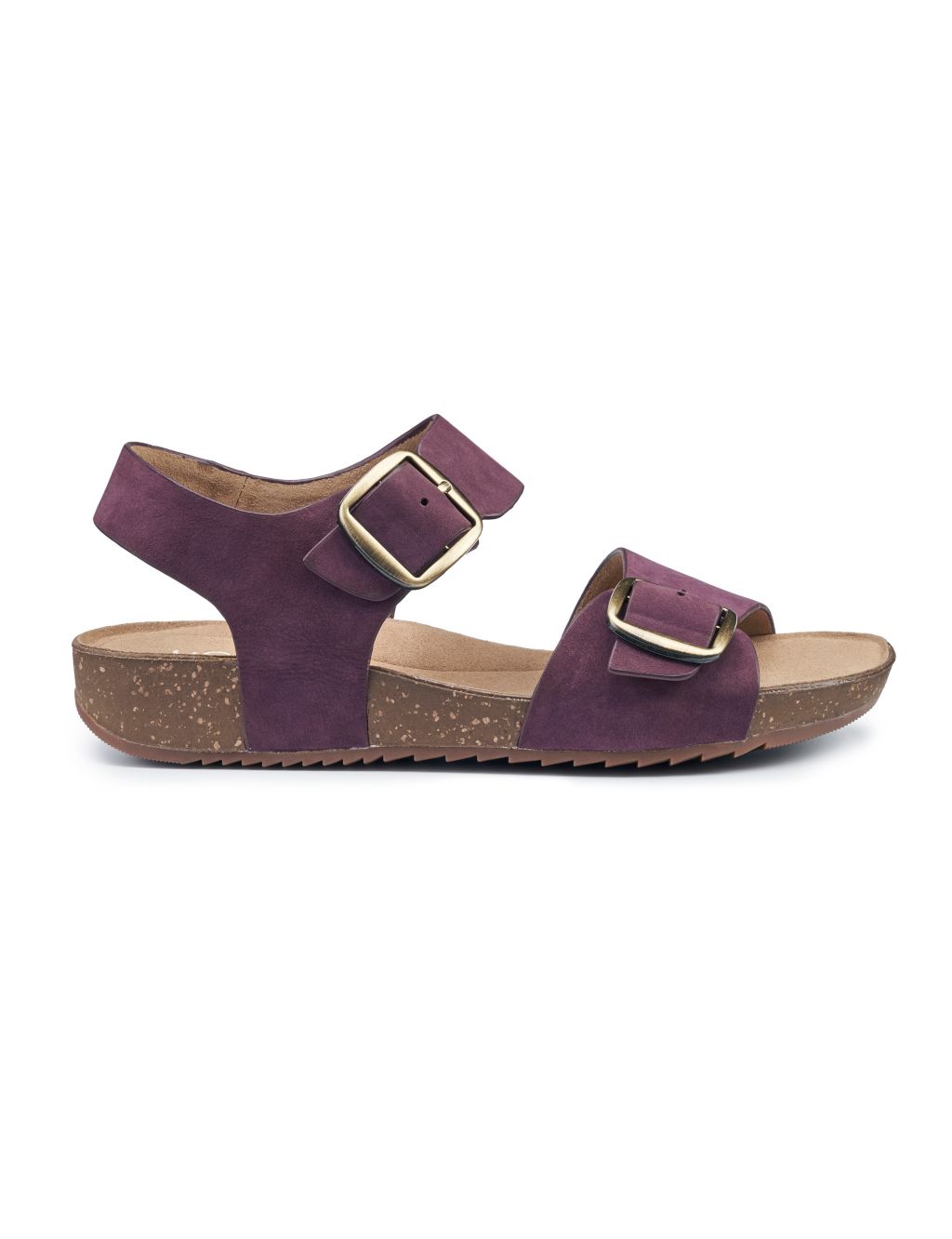 Tourist Leather Buckle Flat Sandals