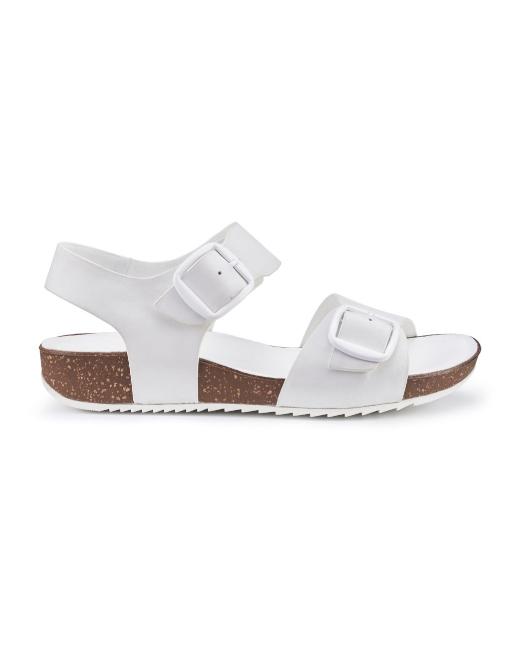 Tourist Leather Buckle Flat Sandals