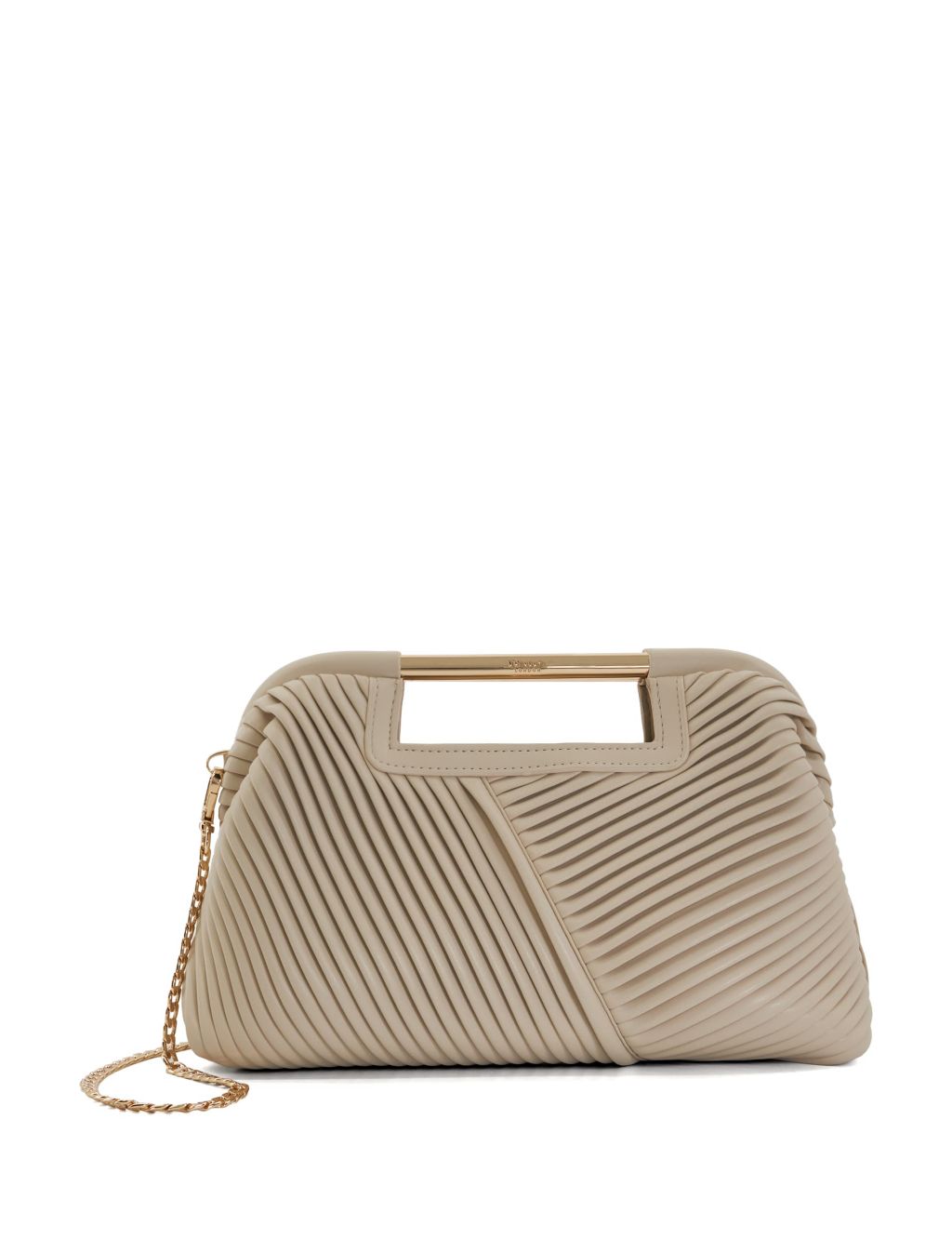 Pleated Chain Strap Clutch Bag image 1