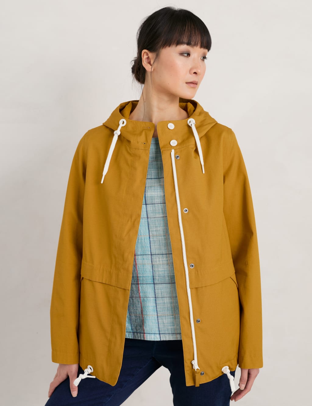 Pure Cotton Waterproof Hooded Raincoat image 2