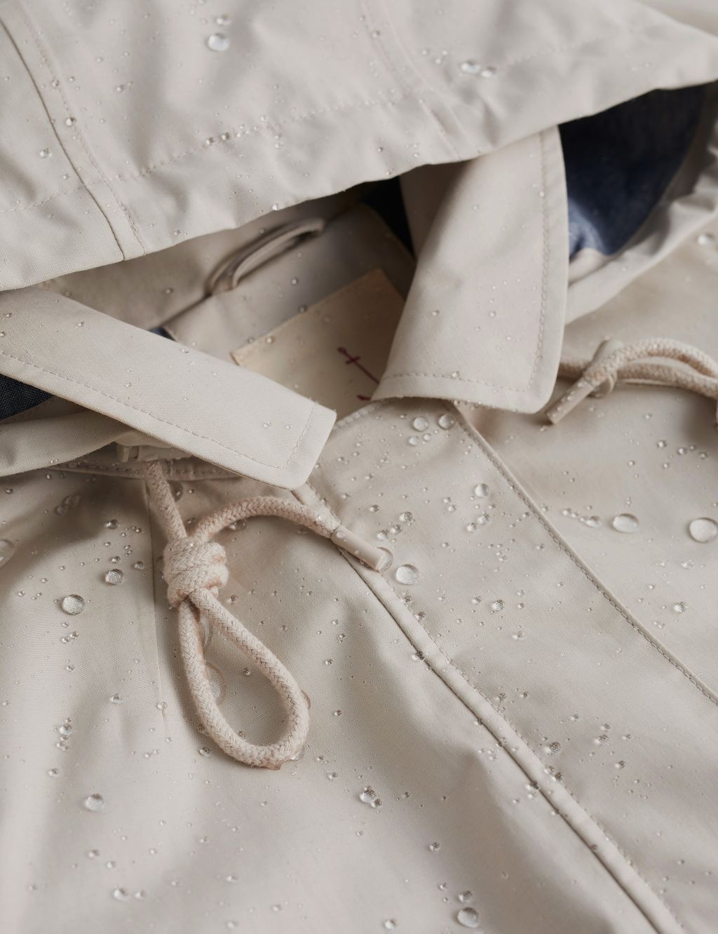 Linen Rich Waterproof Hooded Raincoat image 4