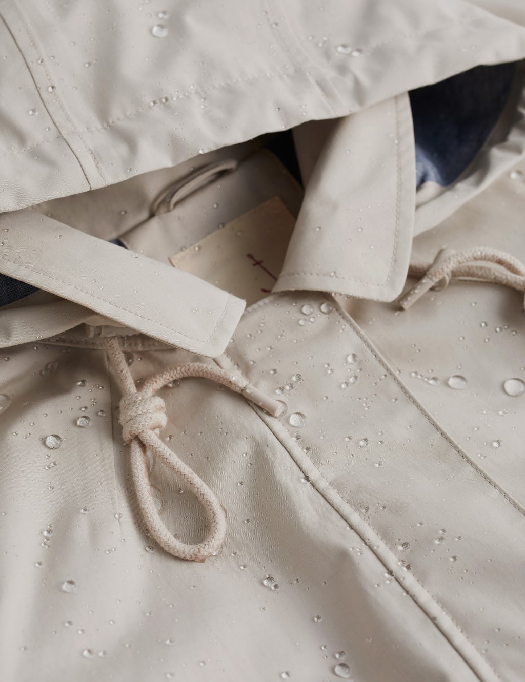 Linen Rich Waterproof Hooded Raincoat image 5