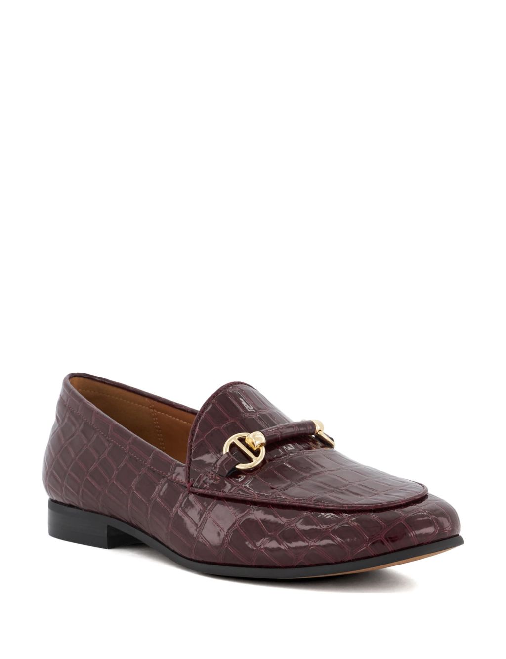 Leather Bar Trim Flat Loafers image 2