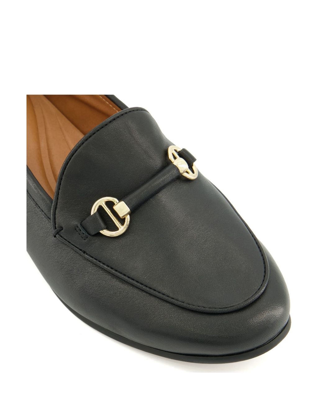 Leather Bar Trim Flat Loafers image 5