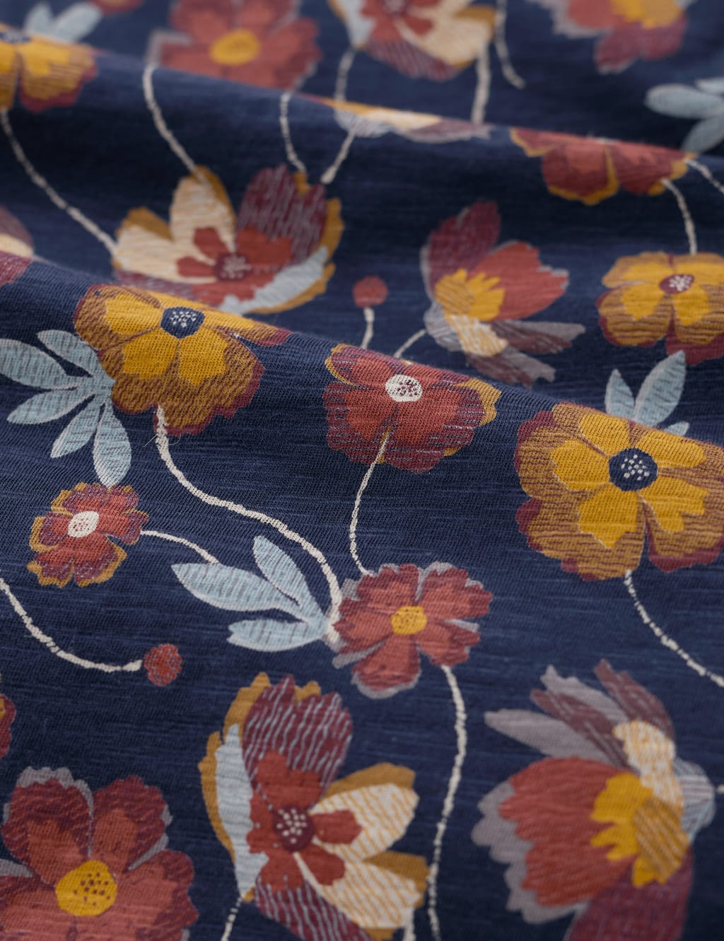 Organic Cotton Floral Midi Waisted Dress image 5