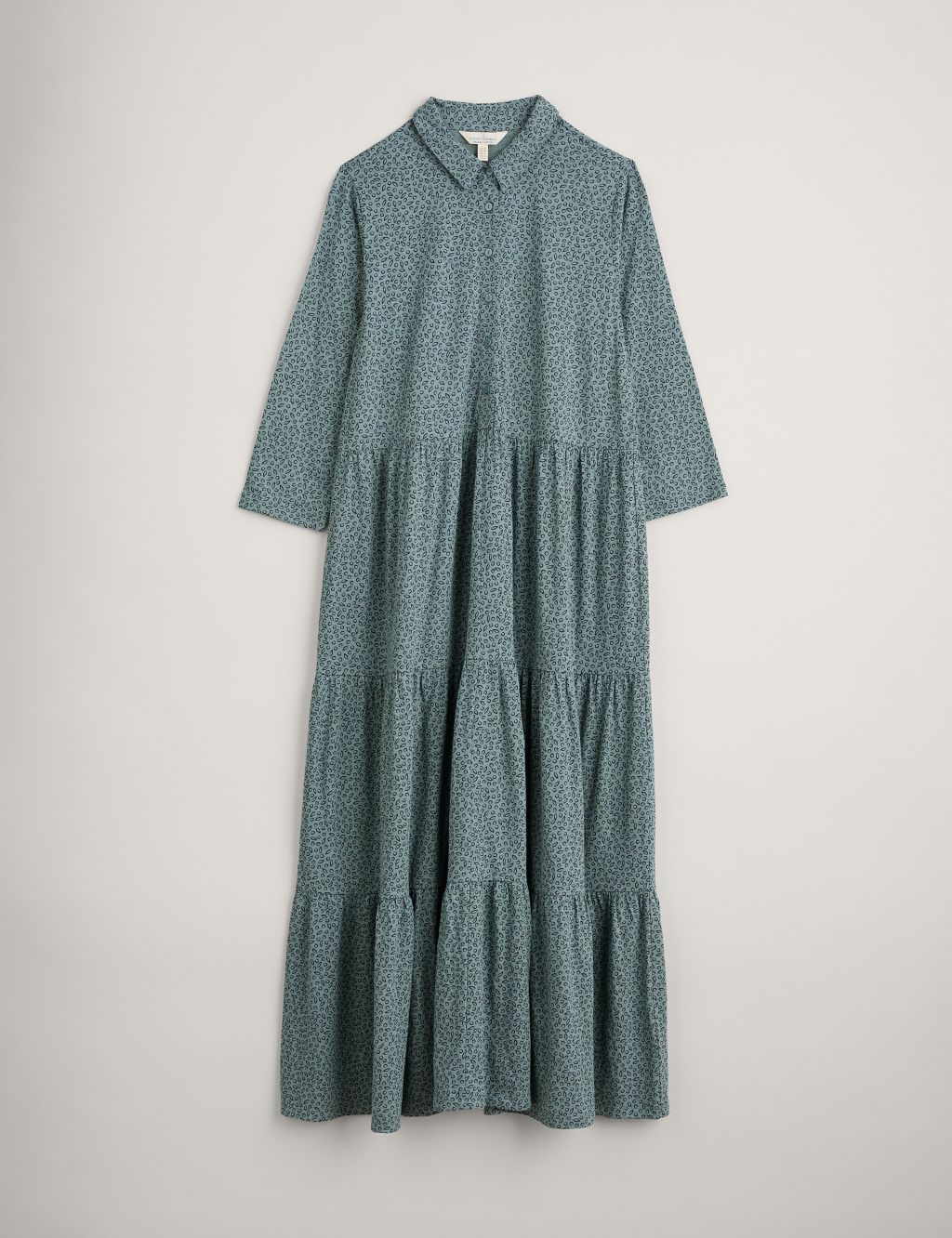 Organic Cotton Printed Midaxi Tiered Dress image 2