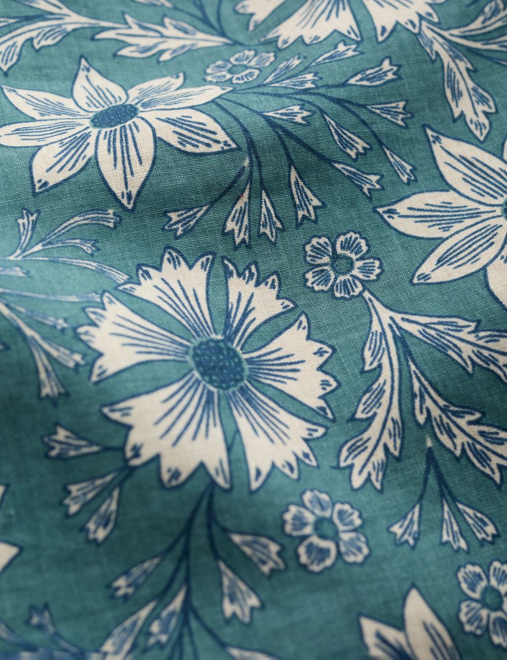 Pure Linen Floral Collarless Short Jacket image 4