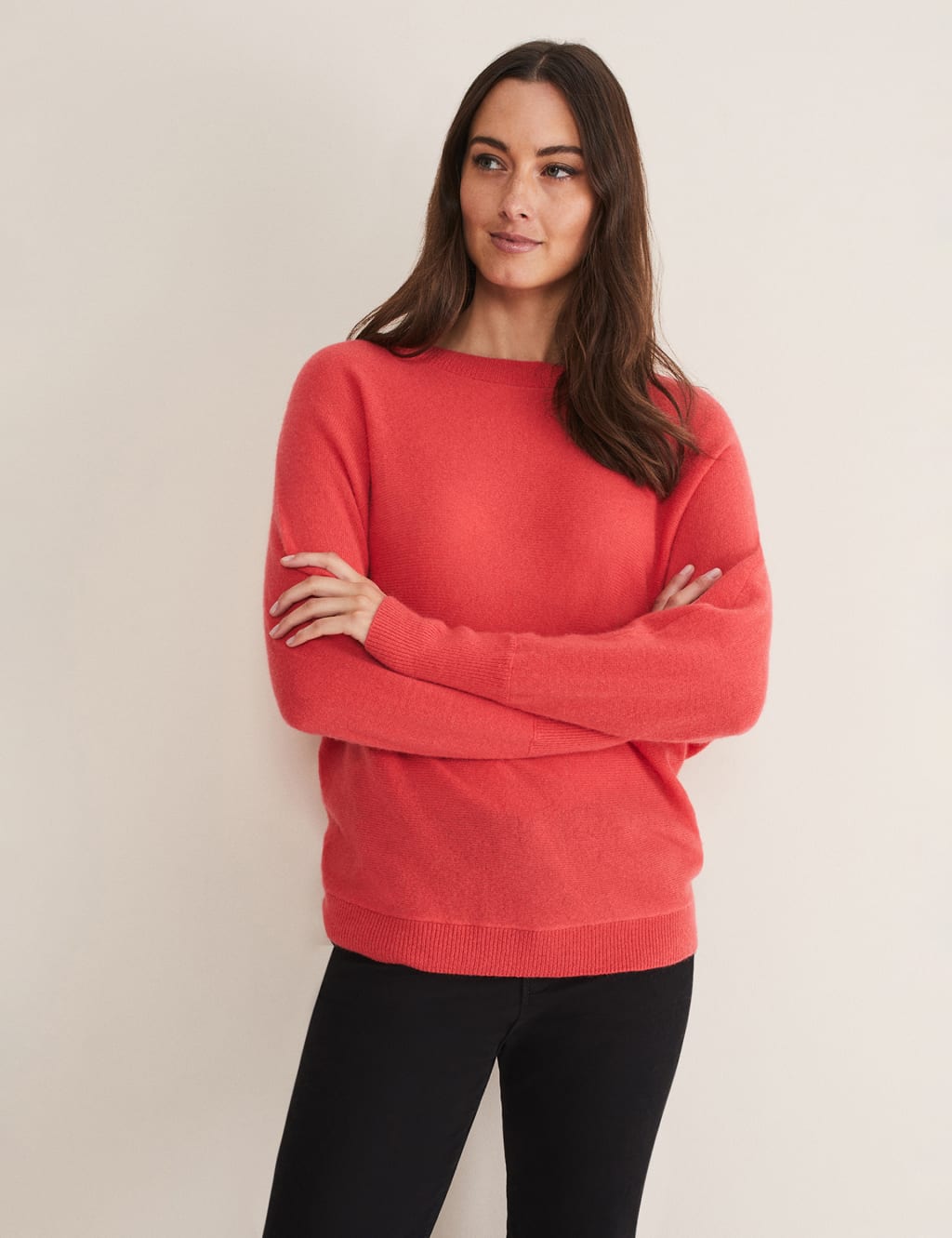 Pure Cashmere Slash Neck Jumper image 1