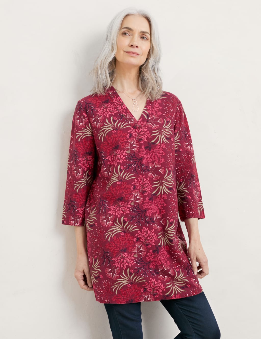 Linen Rich Floral Tunic image 3