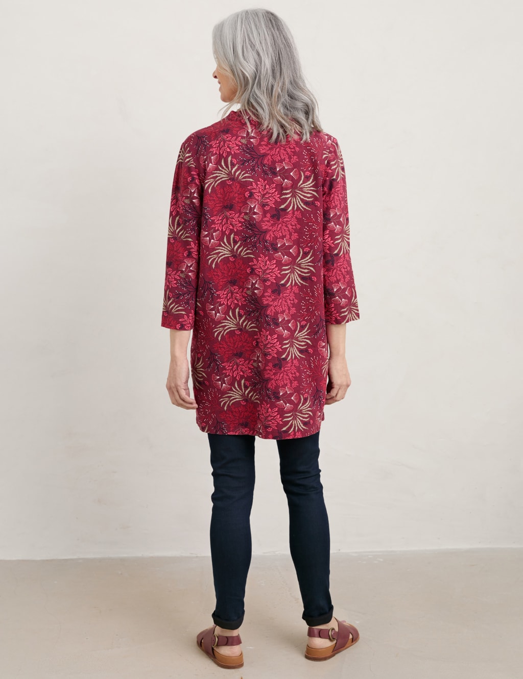 Linen Rich Floral Tunic image 4