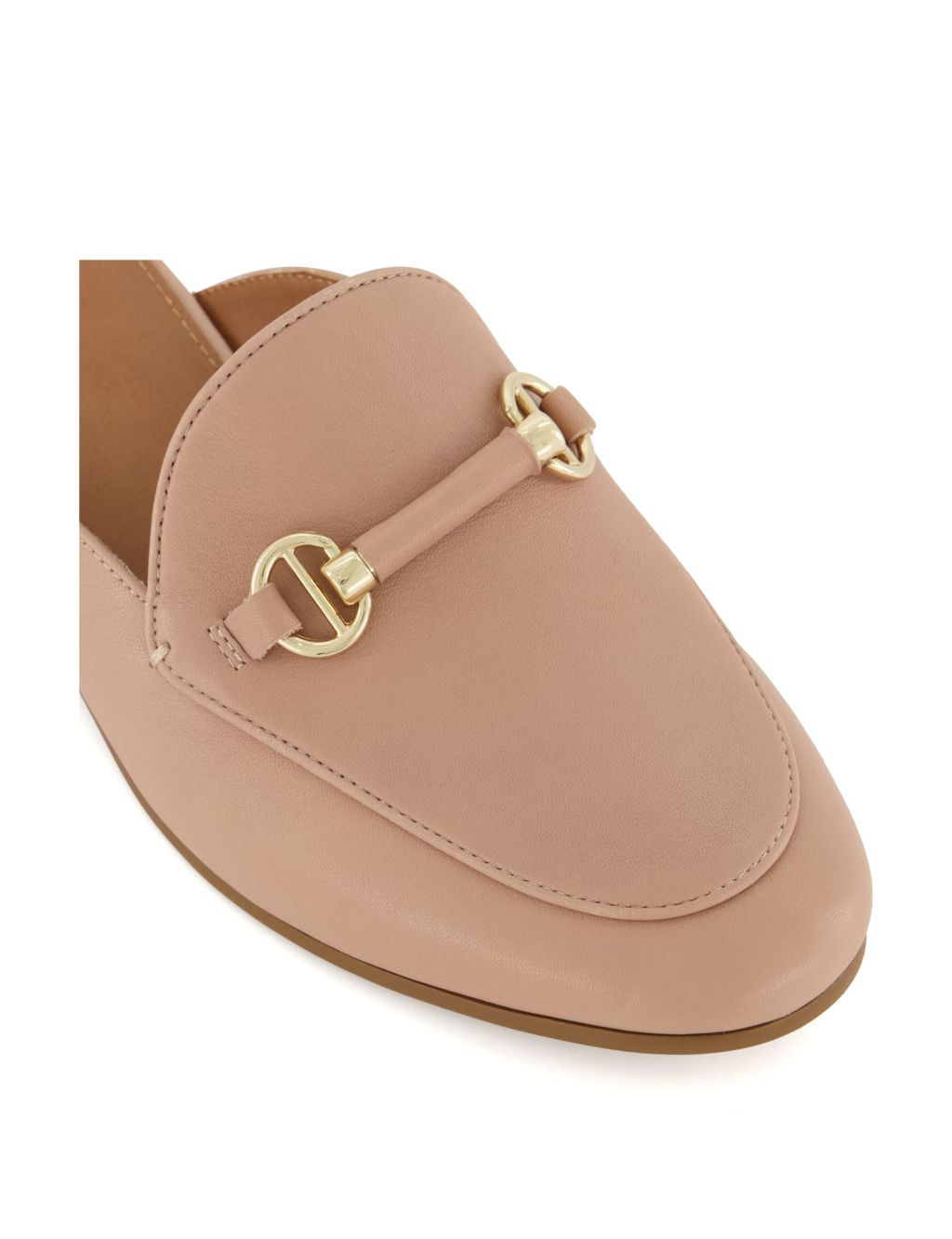 Leather Ring Detail Flat Loafers image 3