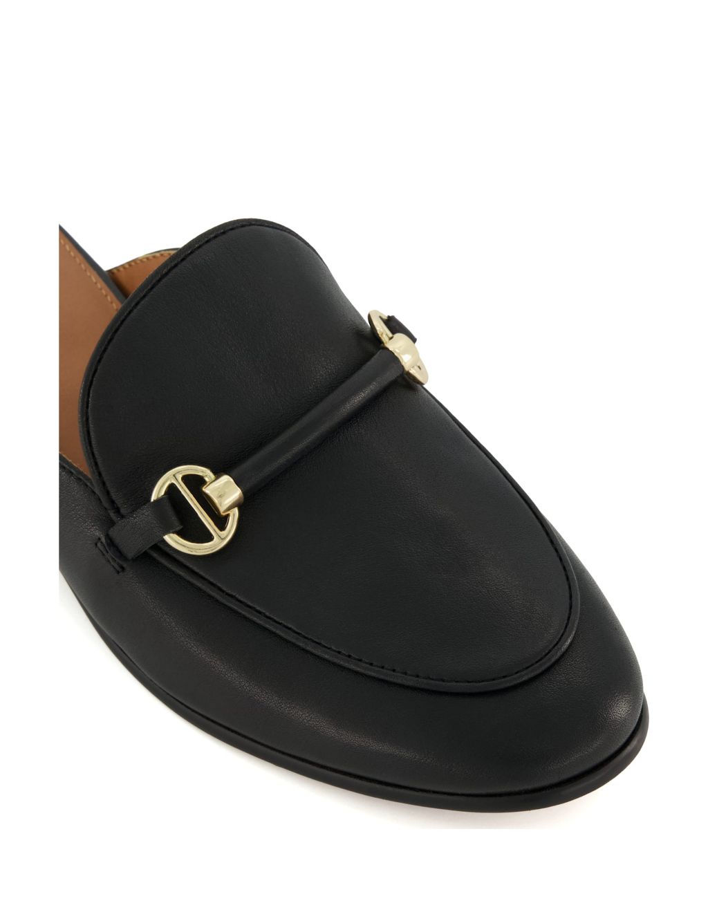 Leather Ring Detail Flat Loafers image 3