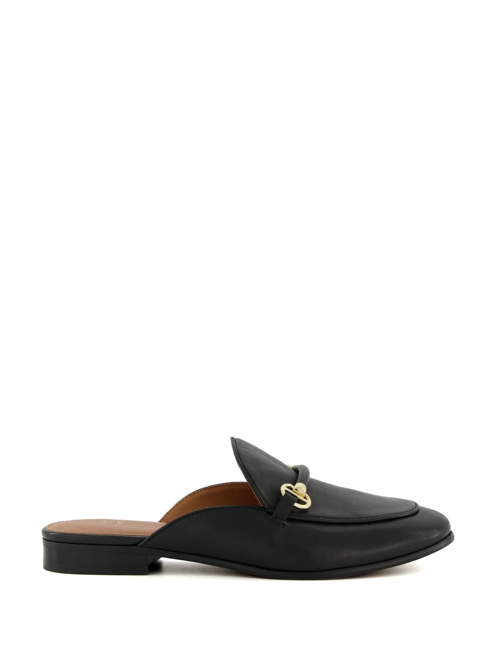 Leather Ring Detail Flat Loafers image 1
