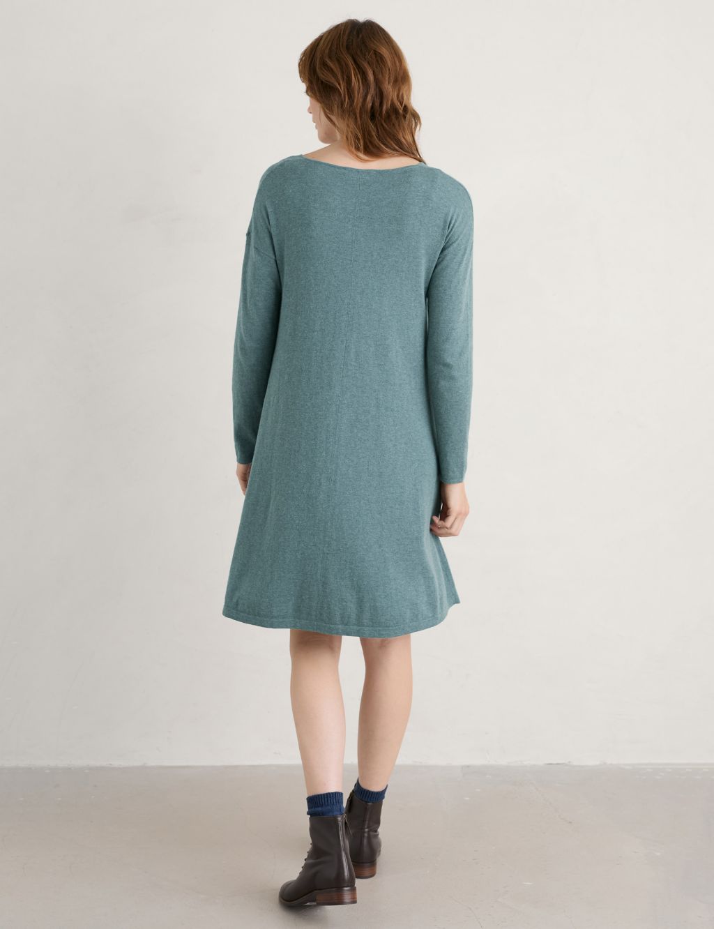 Cotton Rich Textured Mini Jumper Dress image 3
