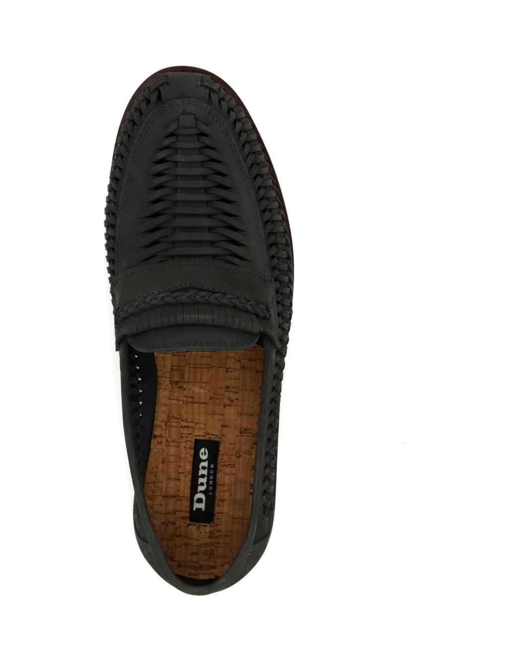Leather Woven Flat Loafers image 5