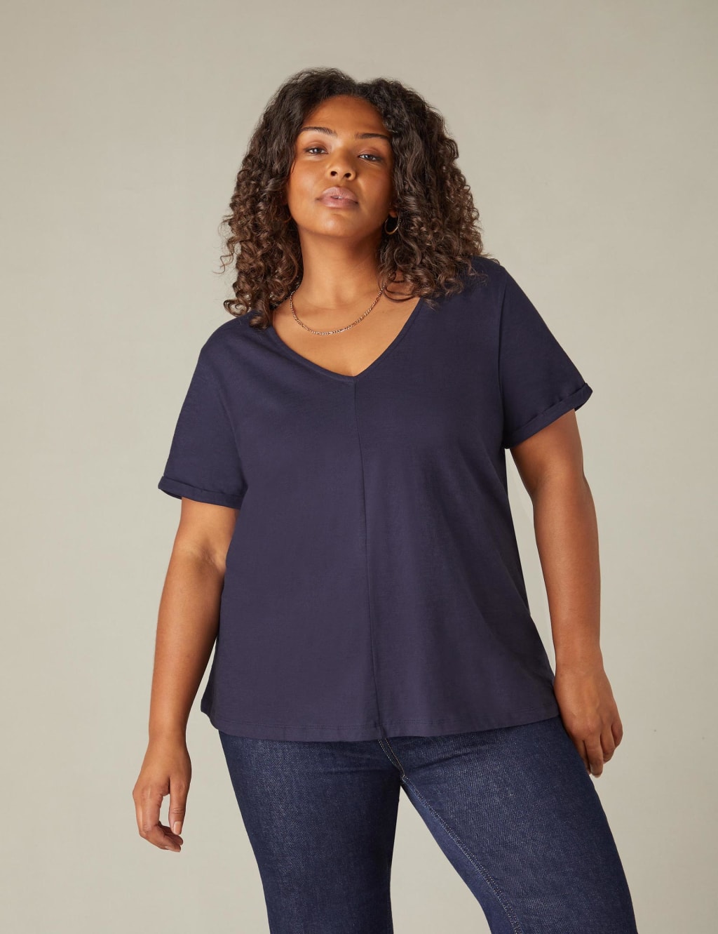 V-Neck Plus-Size Tops for Women