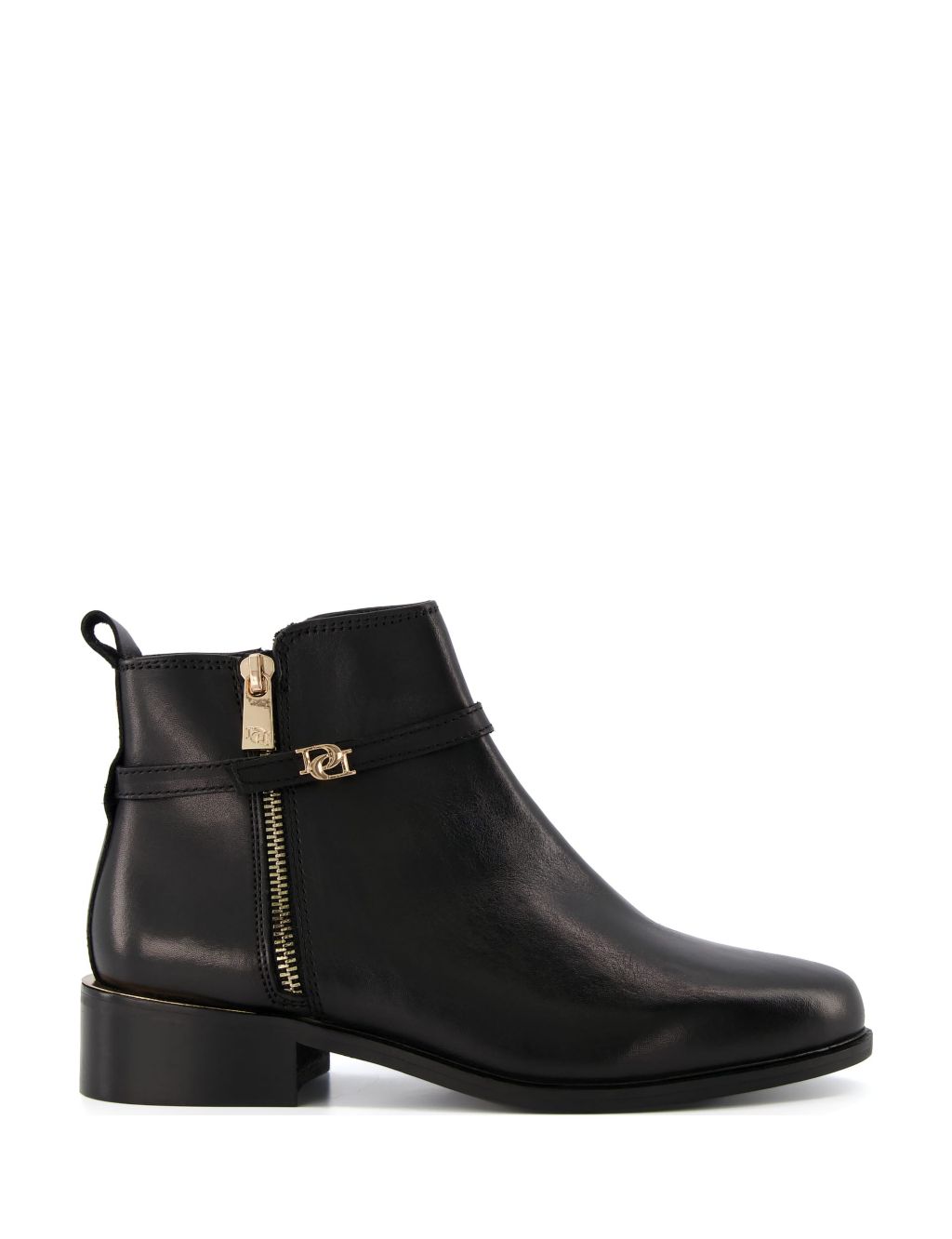 Leather Buckle Block Heel Ankle Boots image 1