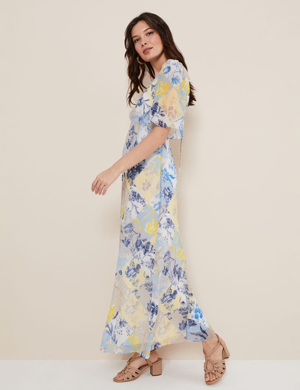 Floral V-Neck Midaxi Tailored Dress image 2