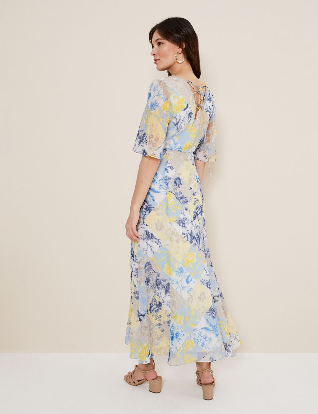 Floral V-Neck Midaxi Tailored Dress image 4