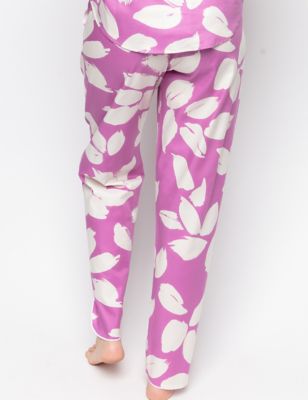 Cyberjammies Womens Cotton Modal Petal Print Pyjama Bottoms - 8 - Pink, Pink