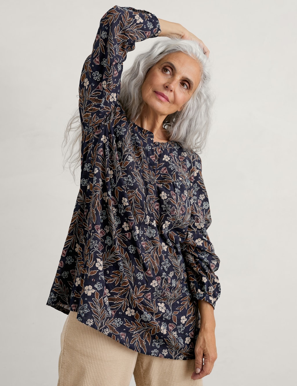 Cotton Rich Floral Tunic image 3