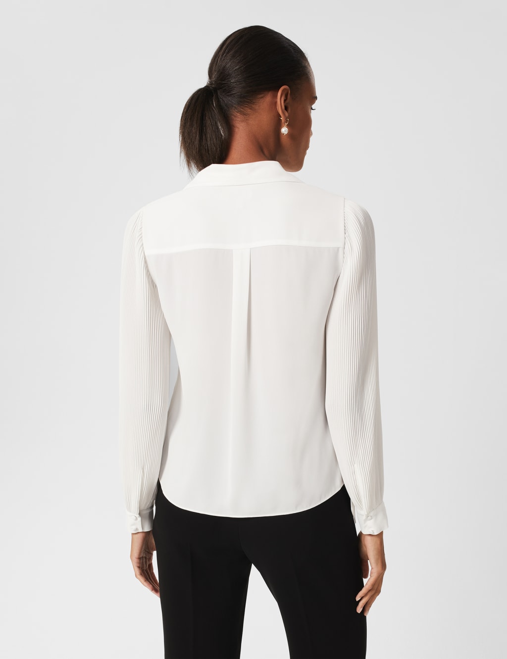 High Neck Long Sleeve Blouse image 3