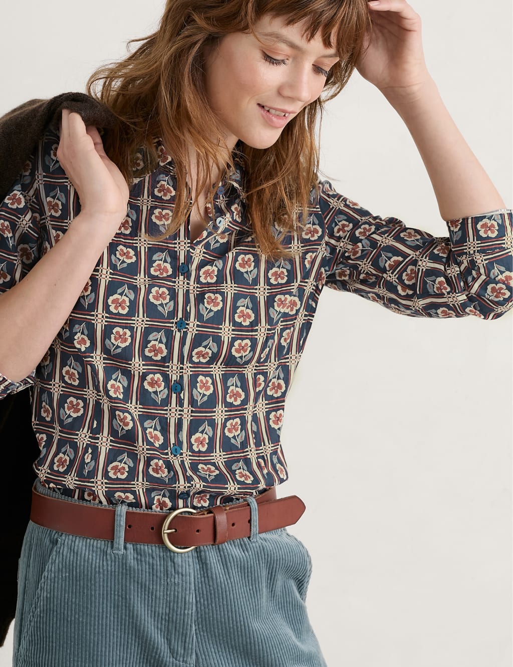 Organic Cotton Floral Textured Shirt image 3