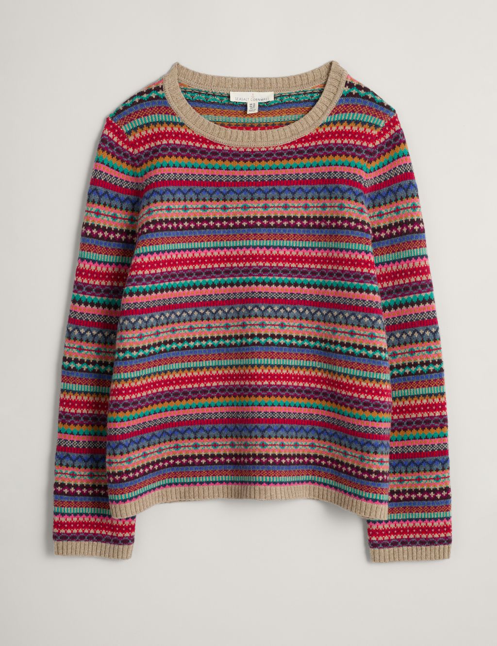 Merino Wool Rich Jacquard Relaxed Jumper image 2