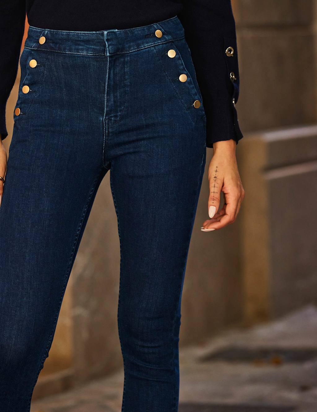 High Waisted Skinny Jeans image 3