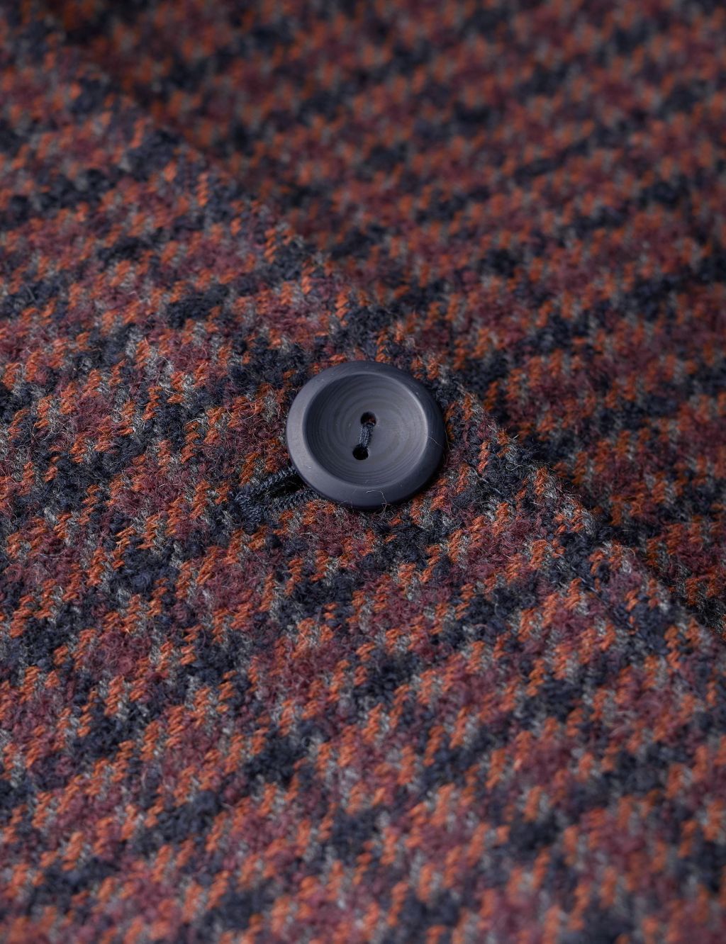 Wool Blend Checked Collared Coat image 4
