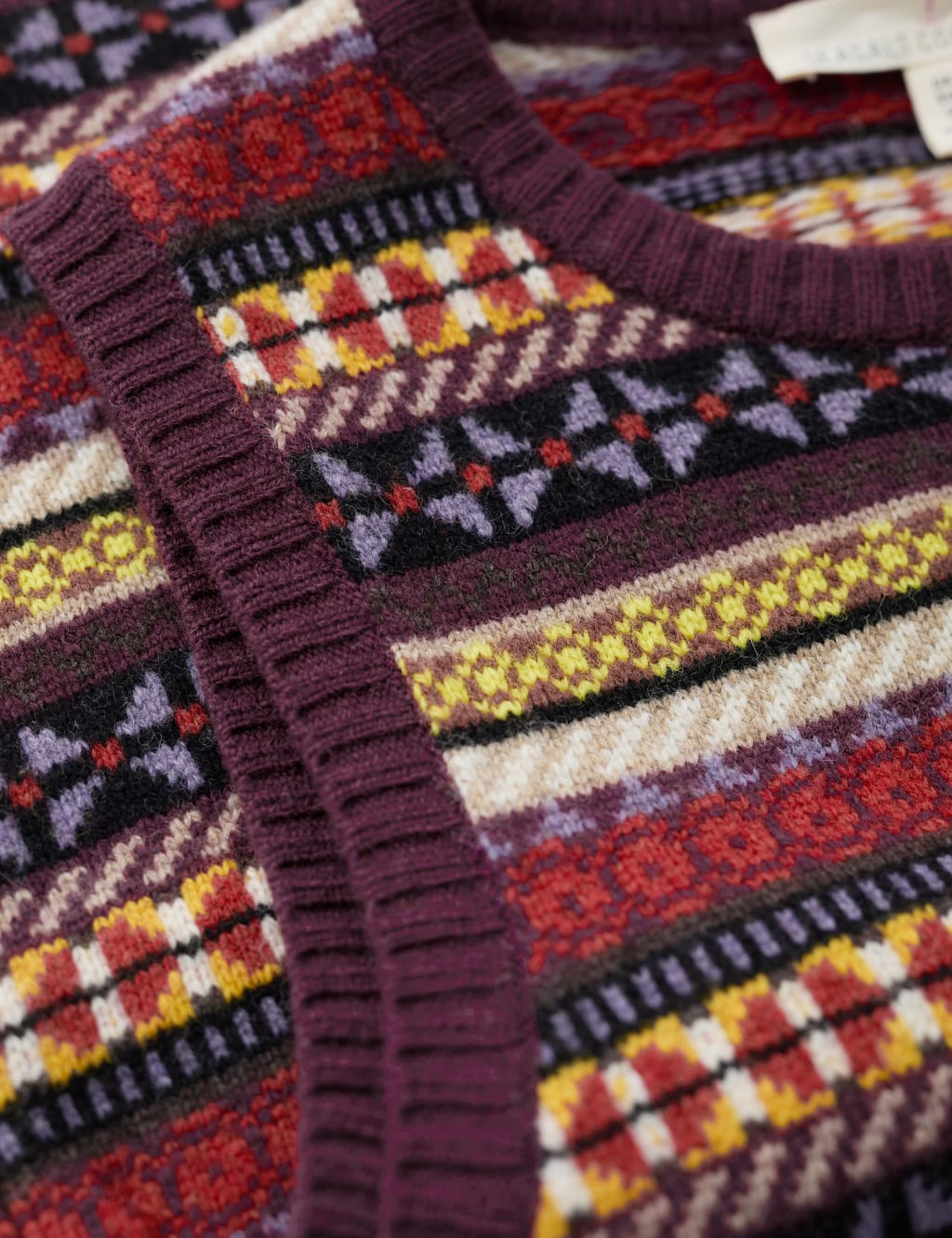 Merino Wool Rich Fair Isle Knitted Vest image 5