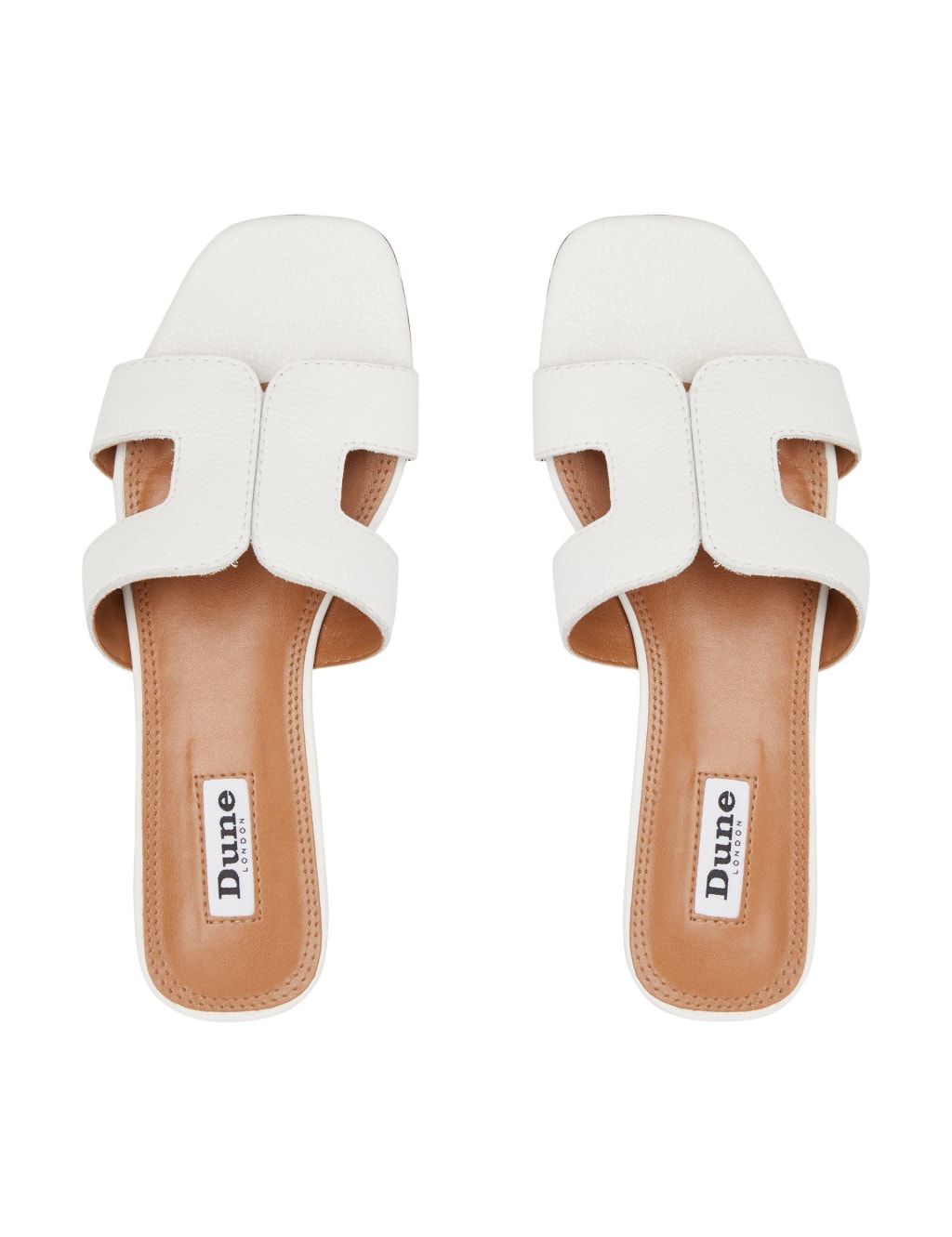 Leather Block Heel Sliders image 3