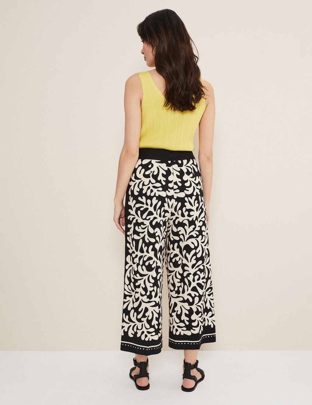 Tencel™ Blend Floral Wide Leg Culottes image 4